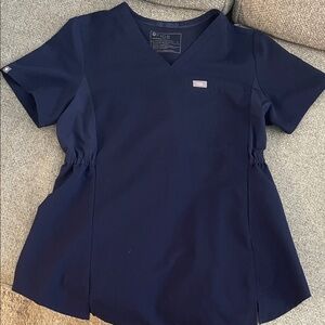 FIGS Navy V-Neck Women's Octavia Maternity Top